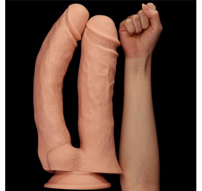 Podwójne potężne dildo do sexu wyżyłowane 33 cm